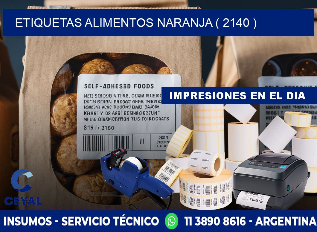 etiquetas alimentos naranja ( 2140 )