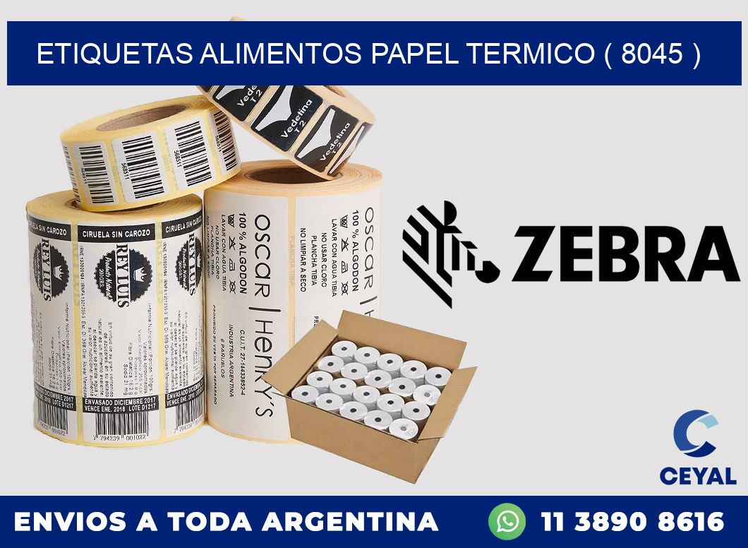 etiquetas alimentos papel termico ( 8045 )