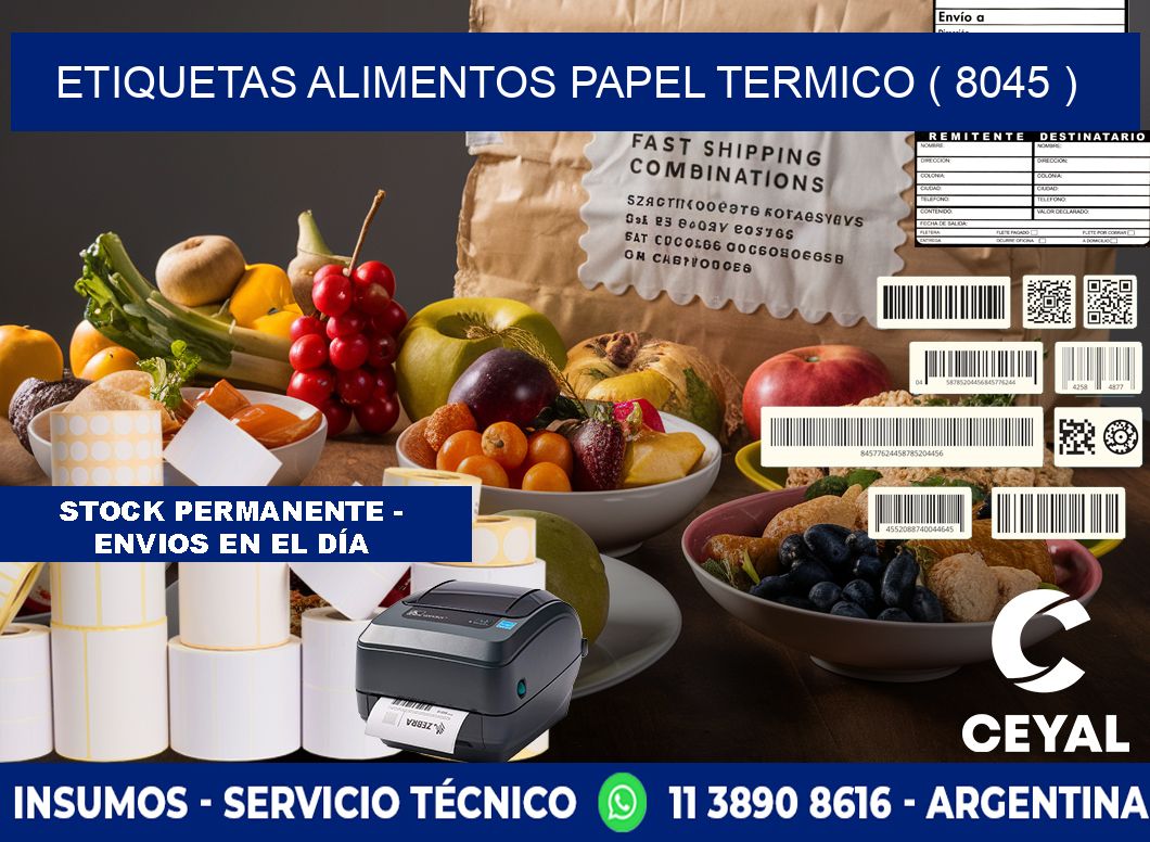 etiquetas alimentos papel termico ( 8045 )