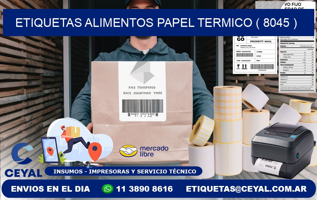 etiquetas alimentos papel termico ( 8045 )