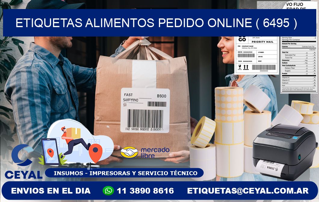 etiquetas alimentos pedido online ( 6495 )