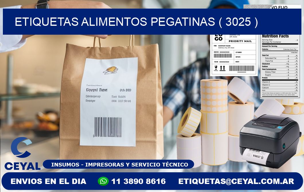 etiquetas alimentos pegatinas ( 3025 )