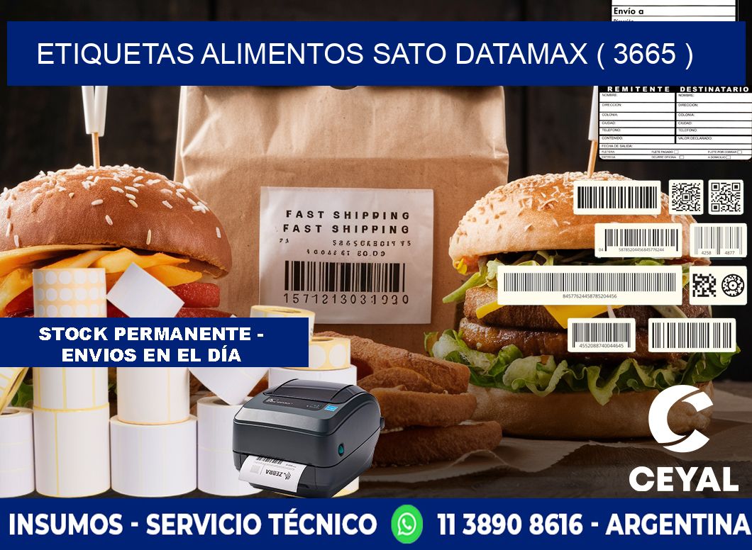 etiquetas alimentos sato datamax ( 3665 )