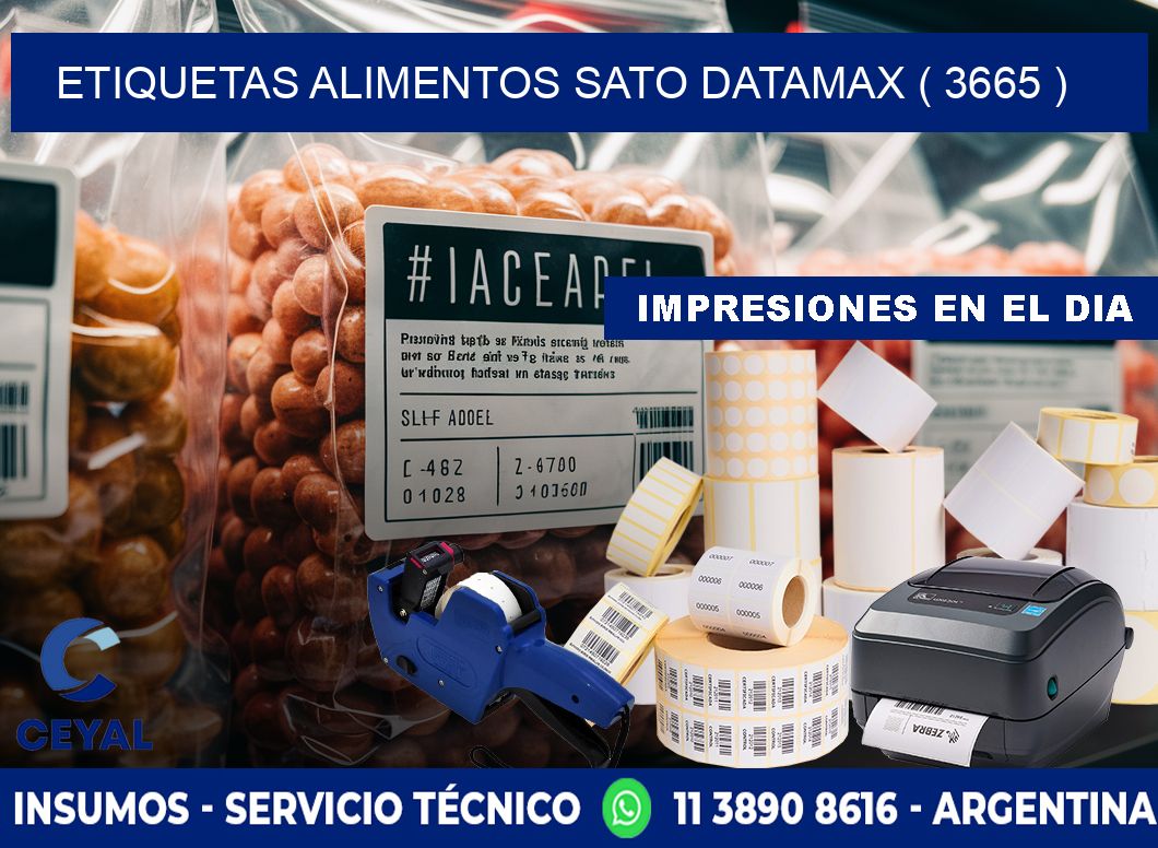 etiquetas alimentos sato datamax ( 3665 )