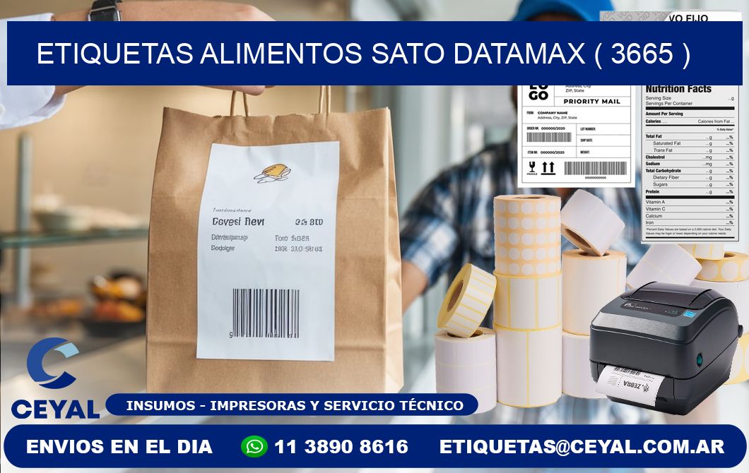 etiquetas alimentos sato datamax ( 3665 )