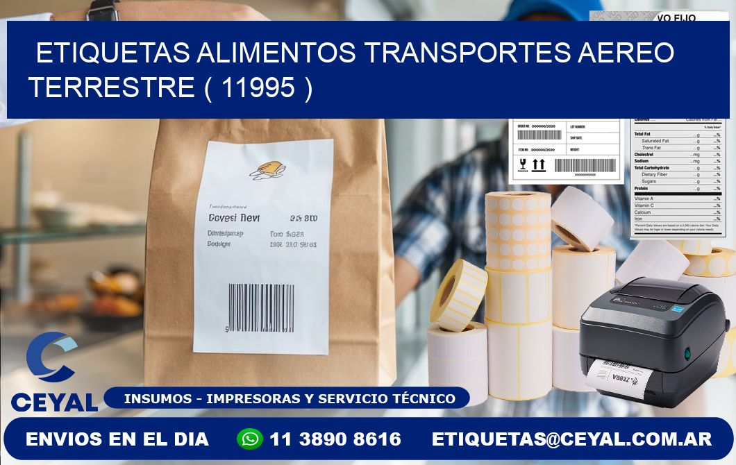 etiquetas alimentos transportes aereo terrestre ( 11995 )