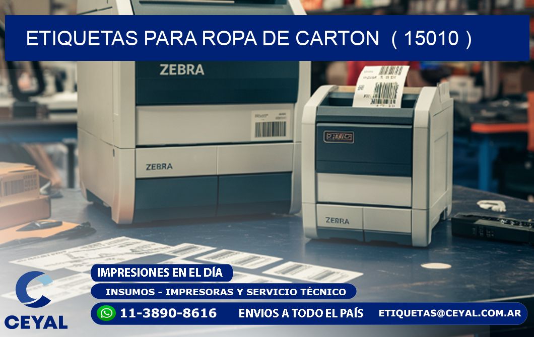 etiquetas para ropa de carton  ( 15010 )