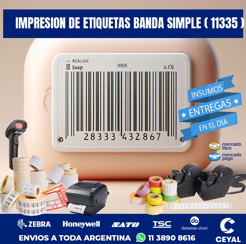 impresion de etiquetas banda simple ( 11335 )