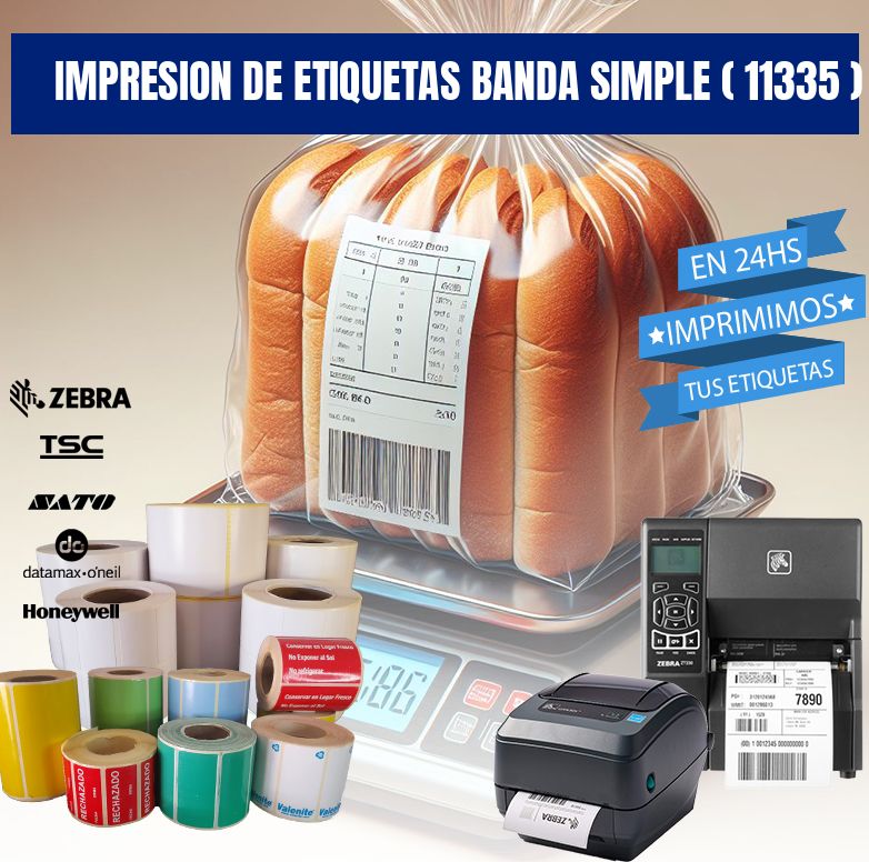 impresion de etiquetas banda simple ( 11335 )