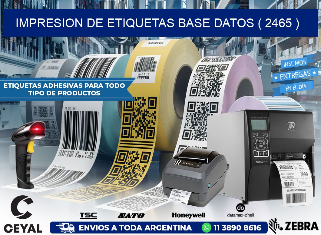 impresion de etiquetas base datos ( 2465 )
