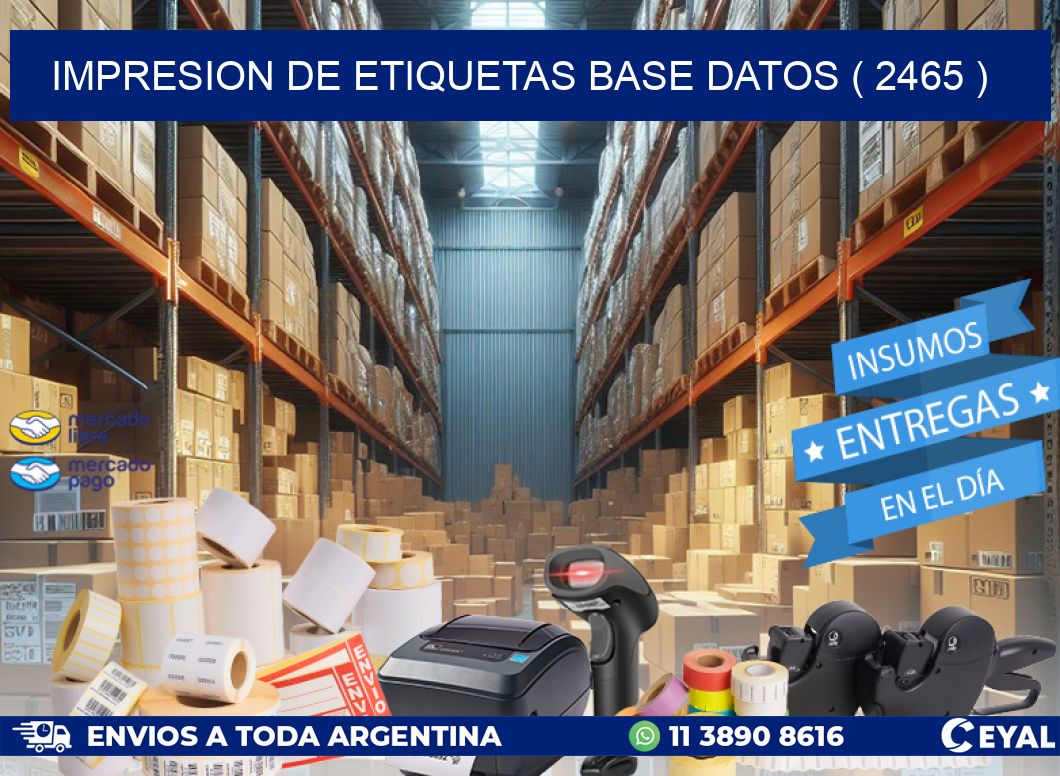 impresion de etiquetas base datos ( 2465 )