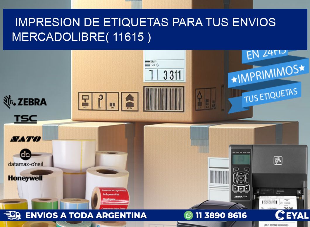 impresion de etiquetas para tus envios mercadolibre( 11615 )