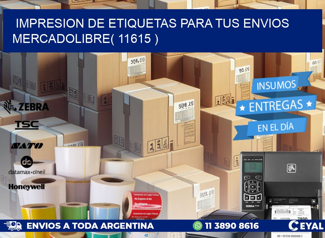 impresion de etiquetas para tus envios mercadolibre( 11615 )