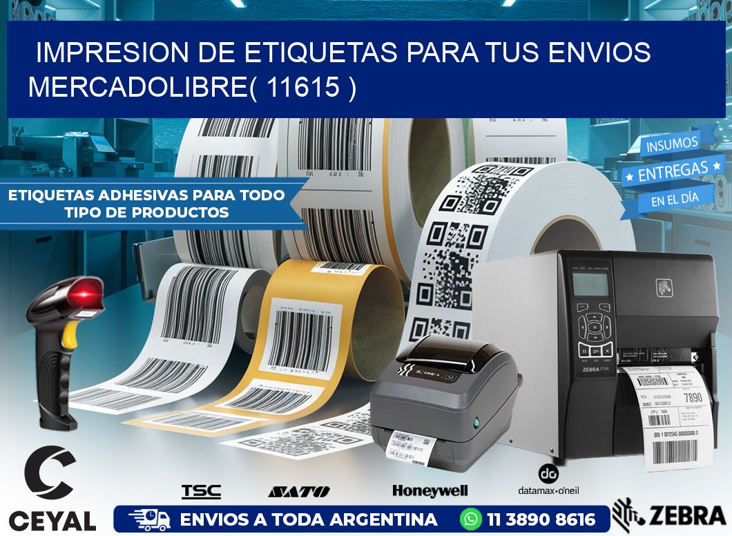 impresion de etiquetas para tus envios mercadolibre( 11615 )