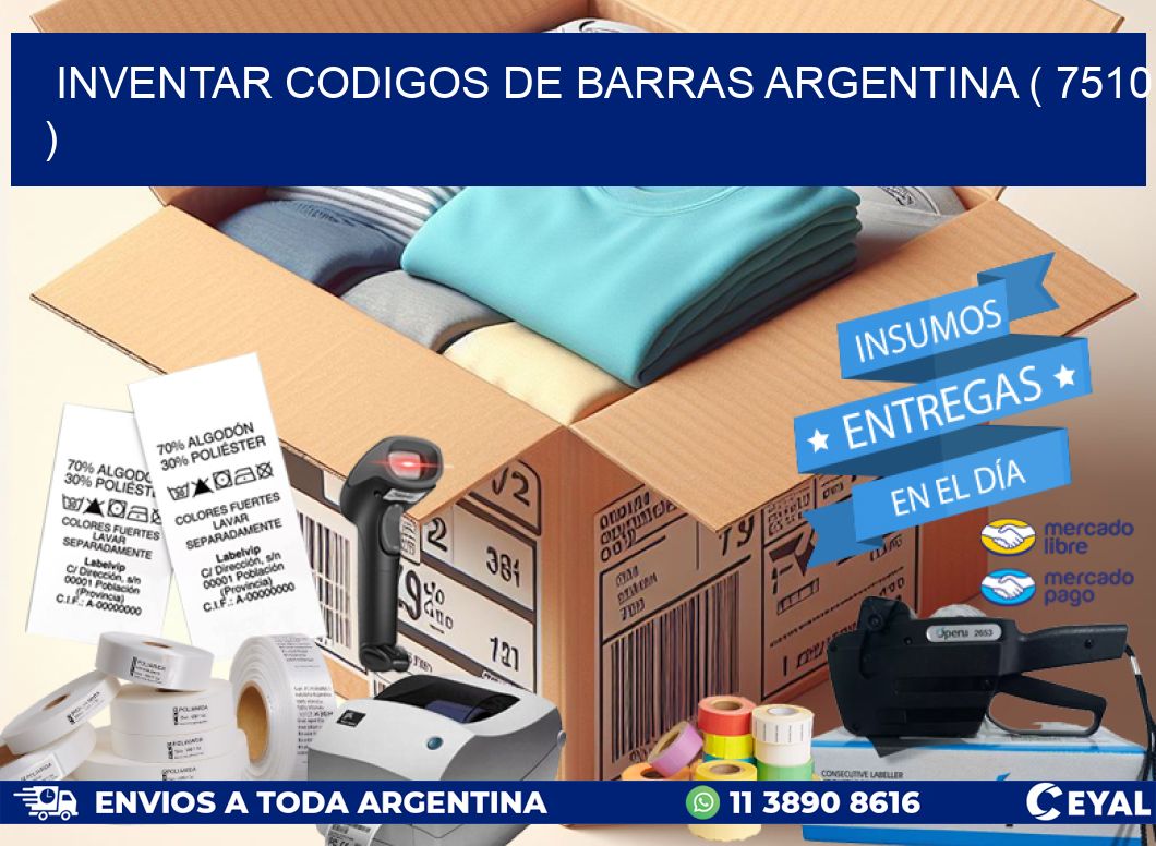 inventar codigos de barras argentina ( 7510 )