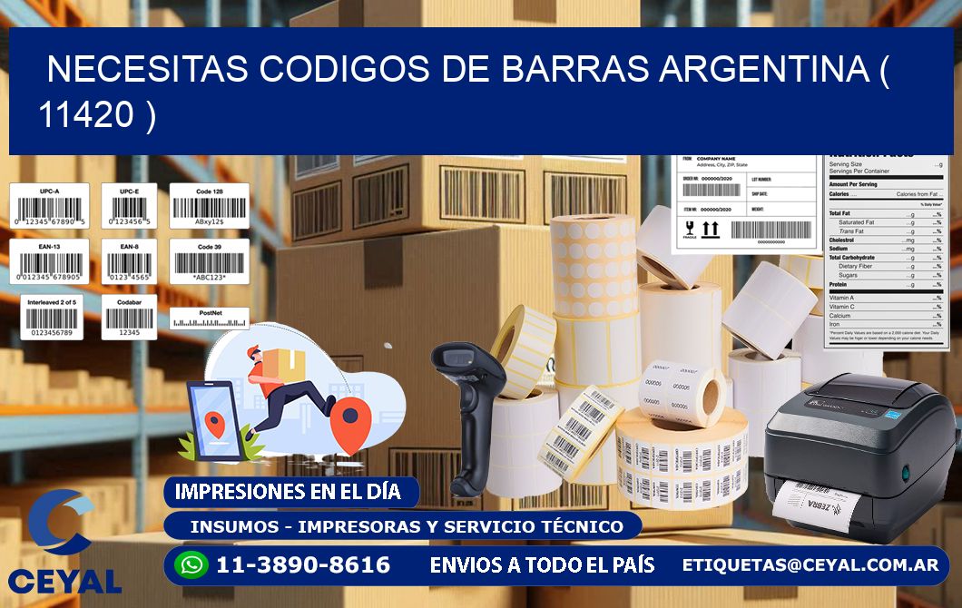 necesitas codigos de barras argentina ( 11420 )