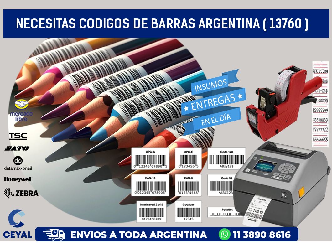 necesitas codigos de barras argentina ( 13760 )