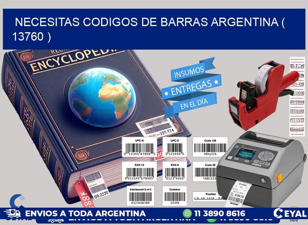 necesitas codigos de barras argentina ( 13760 )