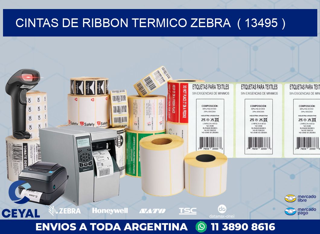 CINTAS DE RIBBON TERMICO ZEBRA  ( 13495 )