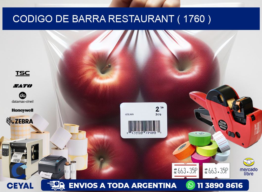 CODIGO DE BARRA RESTAURANT ( 1760 )