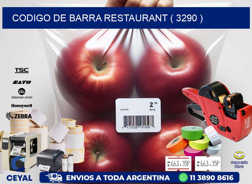 CODIGO DE BARRA RESTAURANT ( 3290 )