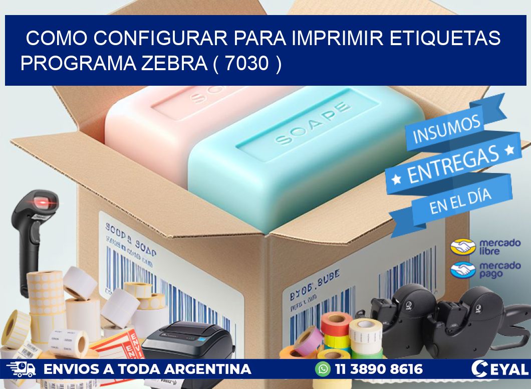 COMO CONFIGURAR PARA IMPRIMIR ETIQUETAS PROGRAMA ZEBRA ( 7030 )