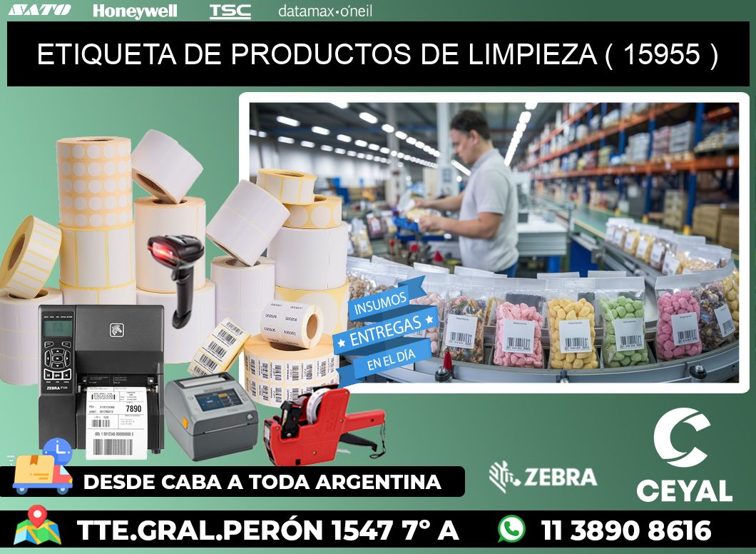 ETIQUETA DE PRODUCTOS DE LIMPIEZA ( 15955 )