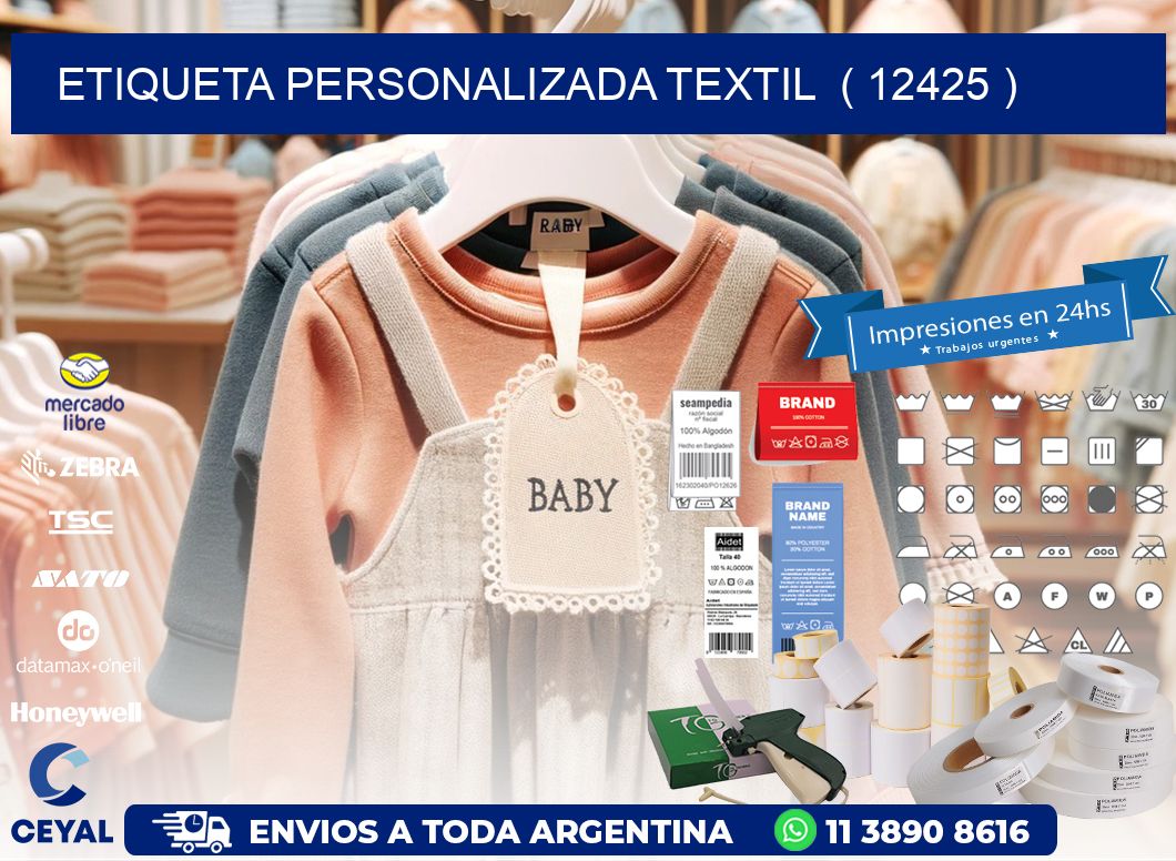 ETIQUETA PERSONALIZADA TEXTIL  ( 12425 )