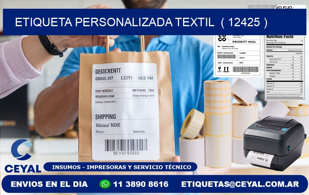 ETIQUETA PERSONALIZADA TEXTIL  ( 12425 )