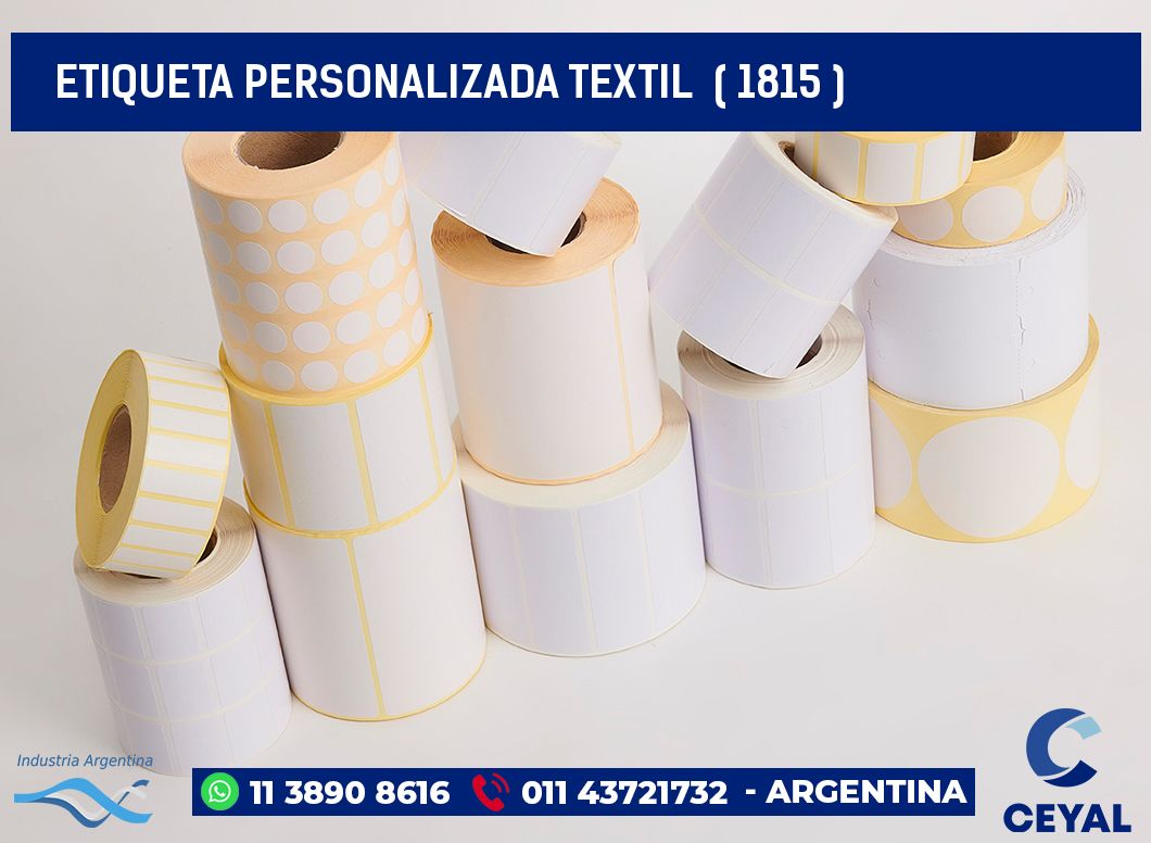 ETIQUETA PERSONALIZADA TEXTIL  ( 1815 )