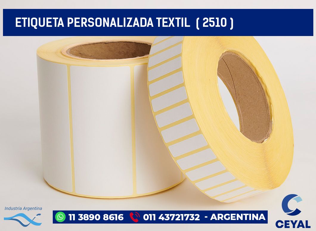 ETIQUETA PERSONALIZADA TEXTIL  ( 2510 )