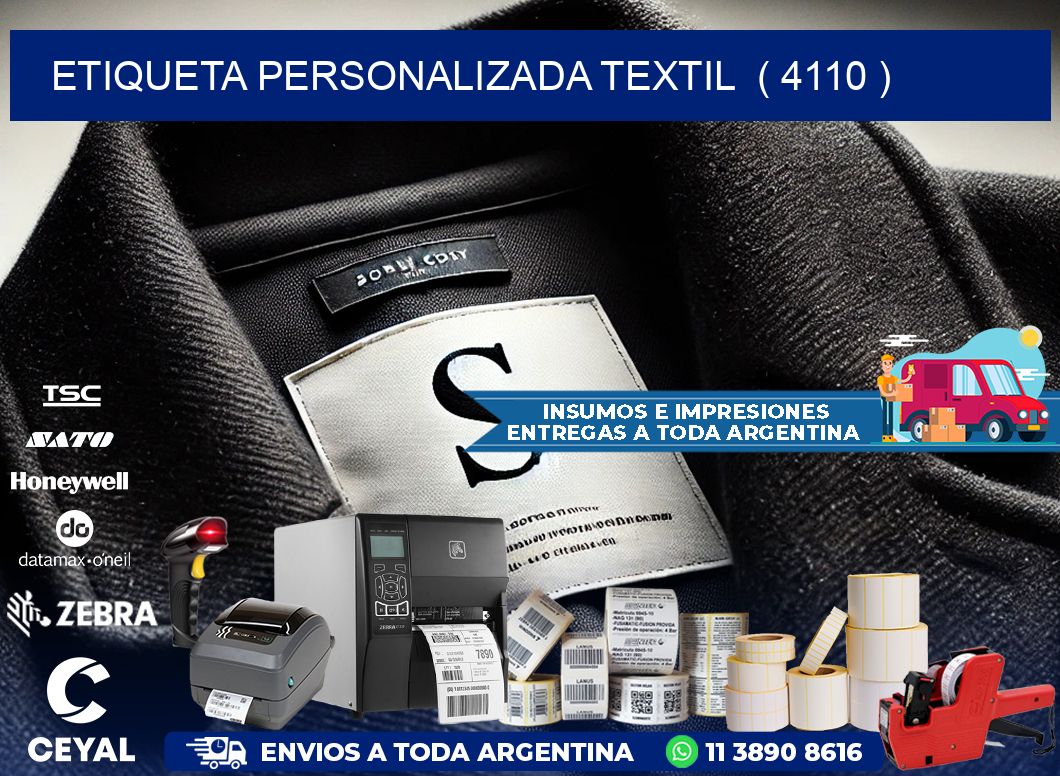 ETIQUETA PERSONALIZADA TEXTIL  ( 4110 )