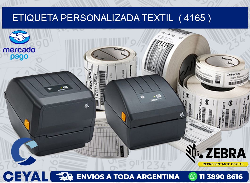 ETIQUETA PERSONALIZADA TEXTIL  ( 4165 )