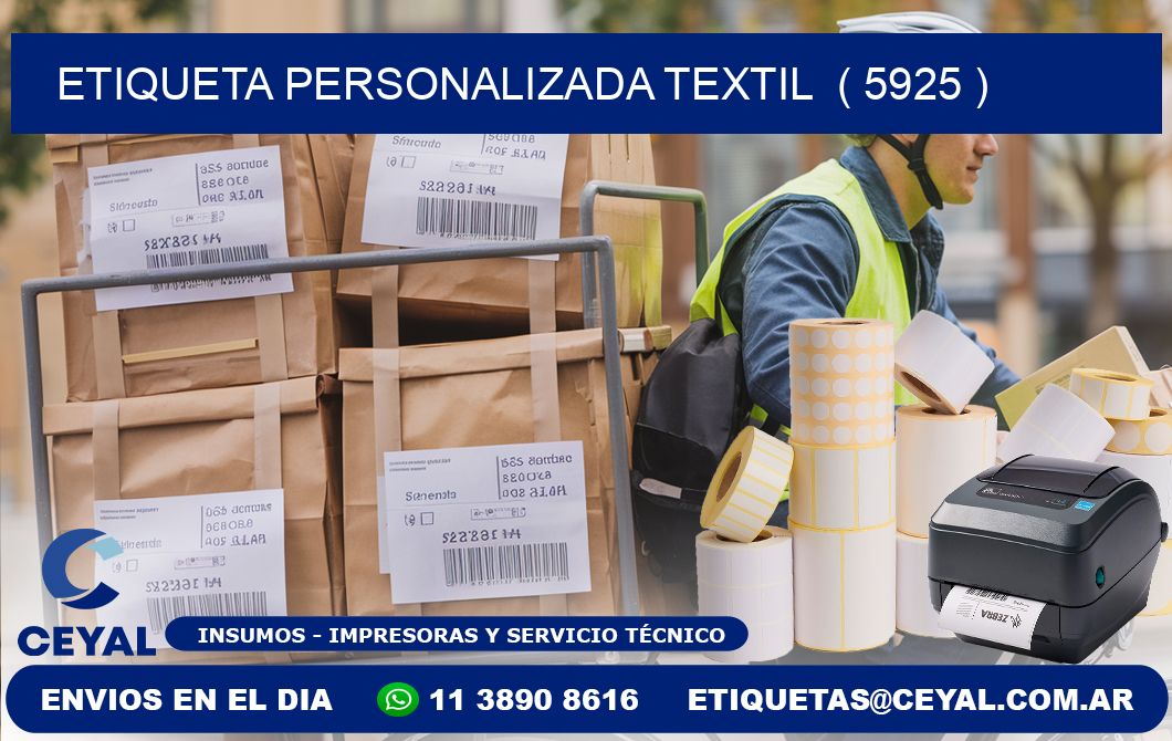 ETIQUETA PERSONALIZADA TEXTIL  ( 5925 )