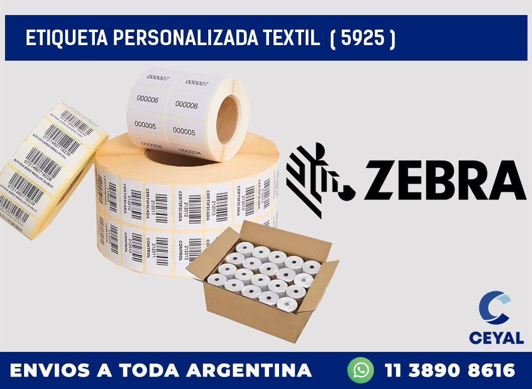 ETIQUETA PERSONALIZADA TEXTIL  ( 5925 )