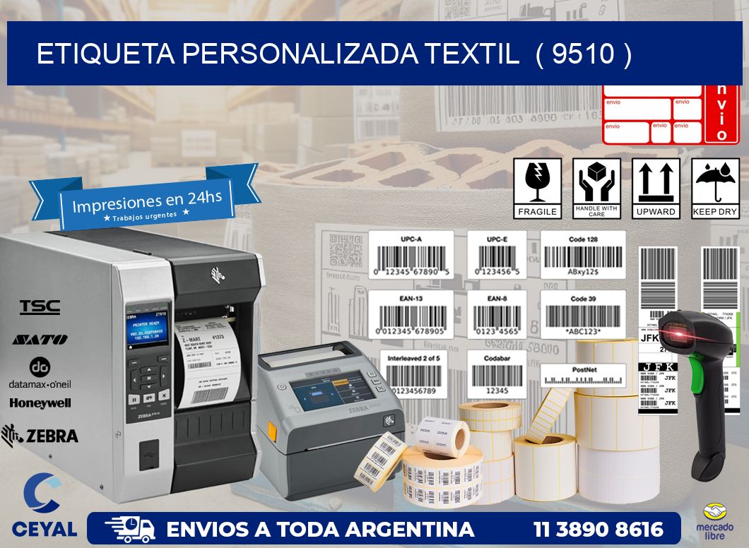 ETIQUETA PERSONALIZADA TEXTIL  ( 9510 )