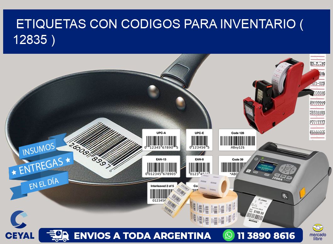 ETIQUETAS CON CODIGOS PARA INVENTARIO ( 12835 )