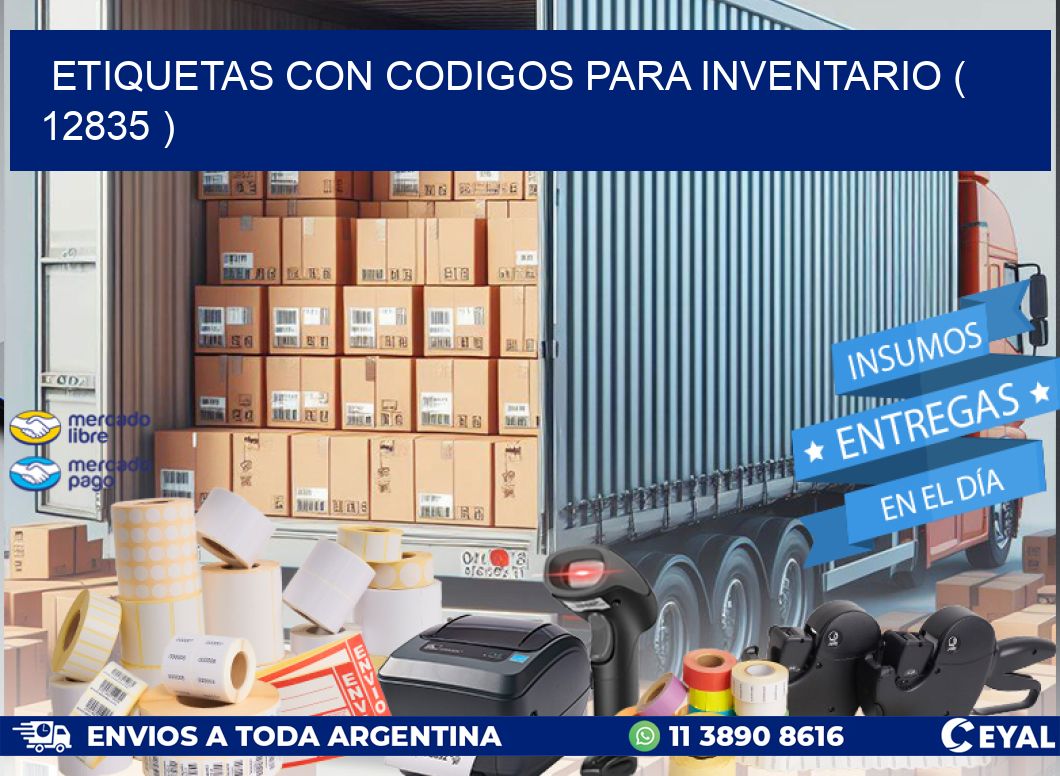 ETIQUETAS CON CODIGOS PARA INVENTARIO ( 12835 )