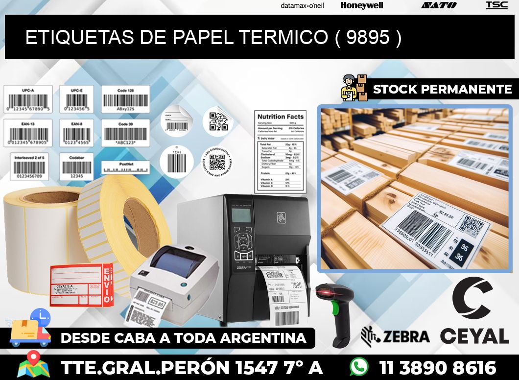 ETIQUETAS DE PAPEL TERMICO ( 9895 )