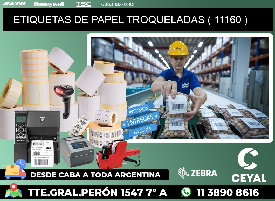 ETIQUETAS DE PAPEL TROQUELADAS ( 11160 )