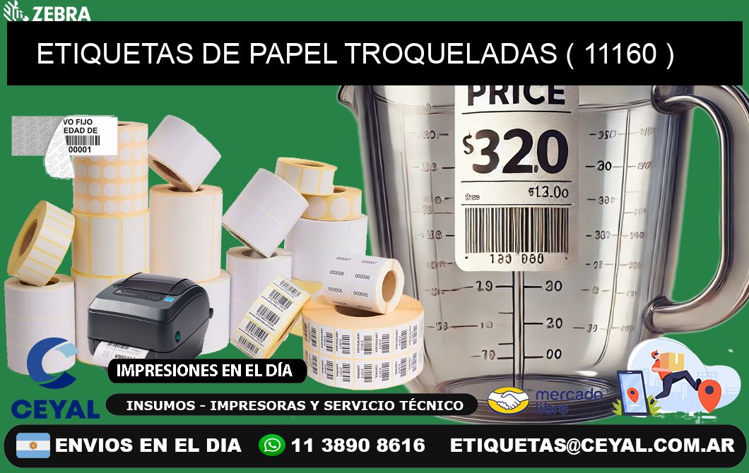 ETIQUETAS DE PAPEL TROQUELADAS ( 11160 )