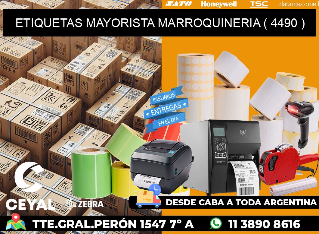 ETIQUETAS MAYORISTA MARROQUINERIA ( 4490 )