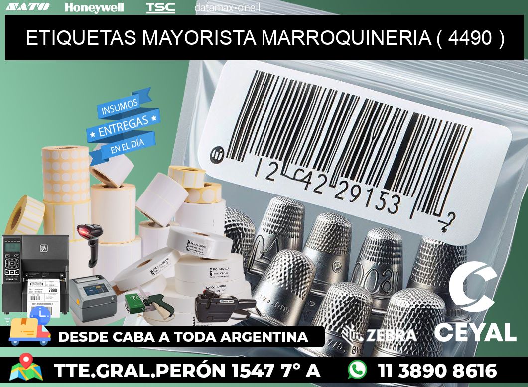 ETIQUETAS MAYORISTA MARROQUINERIA ( 4490 )