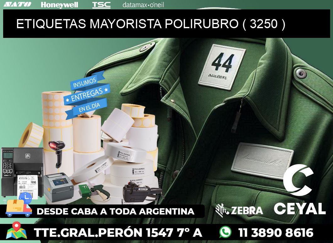 ETIQUETAS MAYORISTA POLIRUBRO ( 3250 )