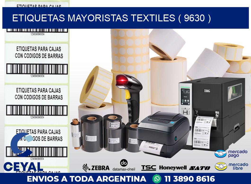 ETIQUETAS MAYORISTAS TEXTILES ( 9630 )