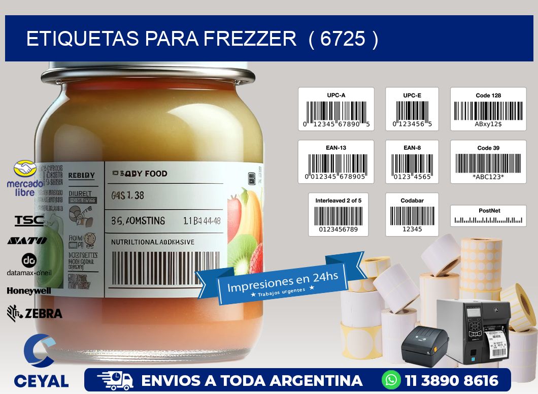 ETIQUETAS PARA FREZZER  ( 6725 )