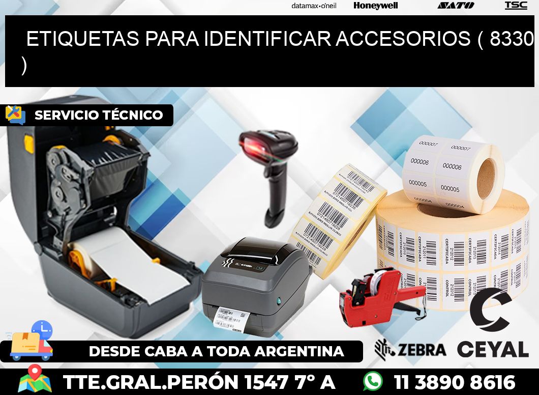 ETIQUETAS PARA IDENTIFICAR ACCESORIOS ( 8330 )