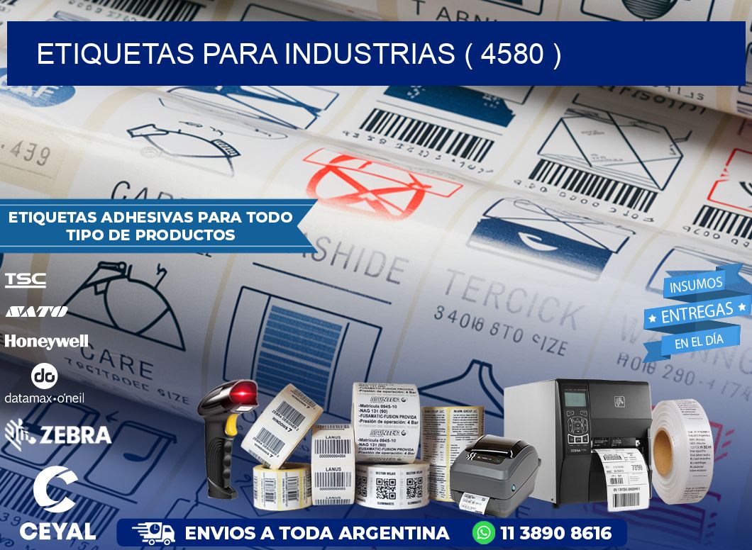 ETIQUETAS PARA INDUSTRIAS ( 4580 )