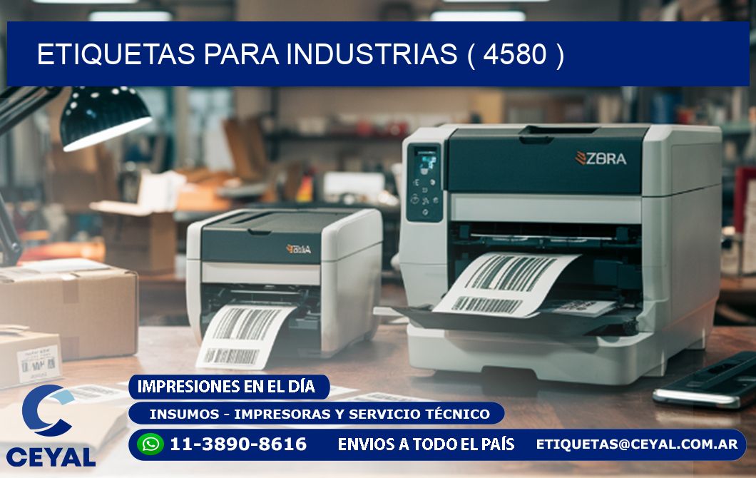 ETIQUETAS PARA INDUSTRIAS ( 4580 )