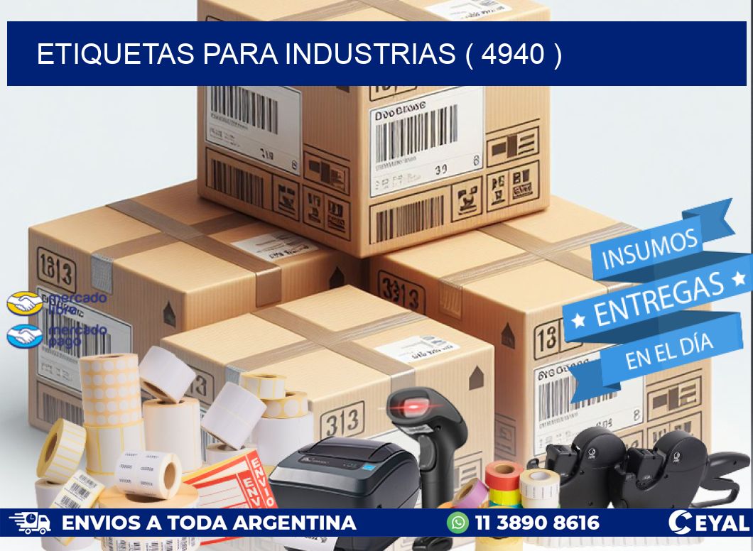 ETIQUETAS PARA INDUSTRIAS ( 4940 )